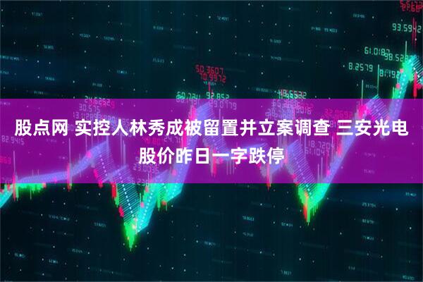 股点网 实控人林秀成被留置并立案调查 三安光电股价昨日一字跌停